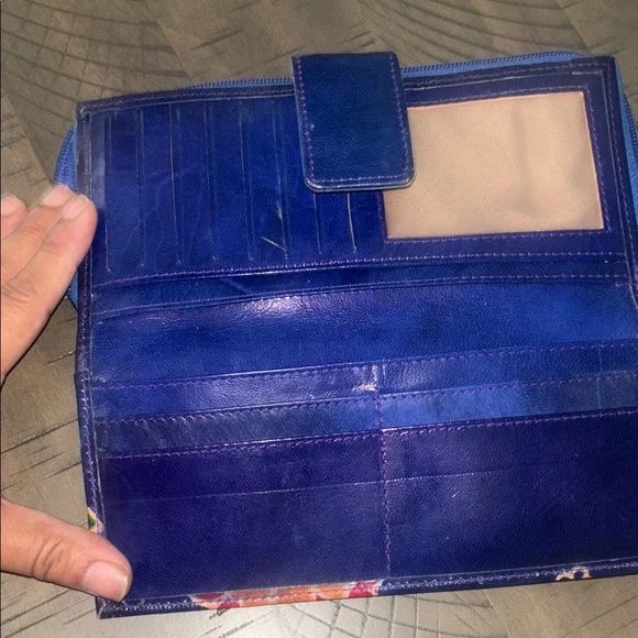 Blue Floral Wallet